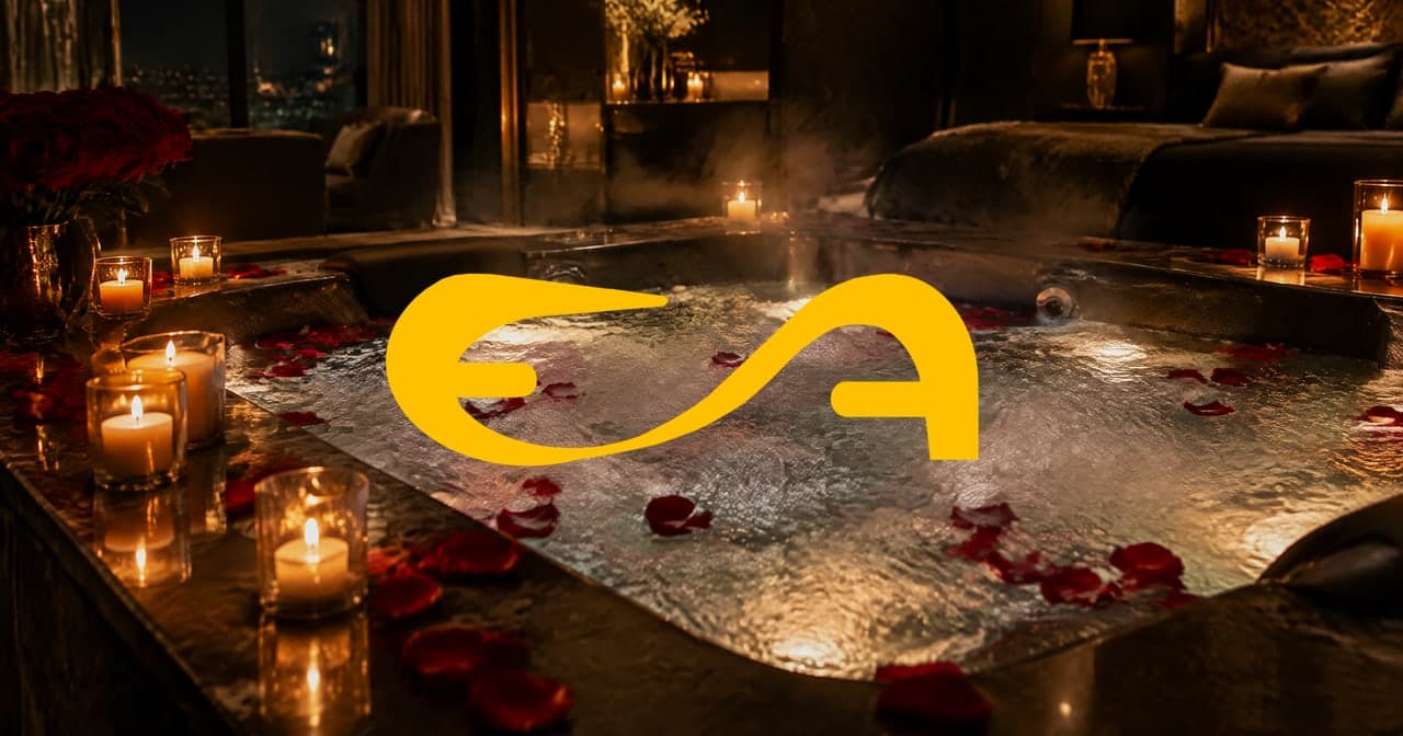 Suíte com hidromassagem aquecida em casa de massagem premium